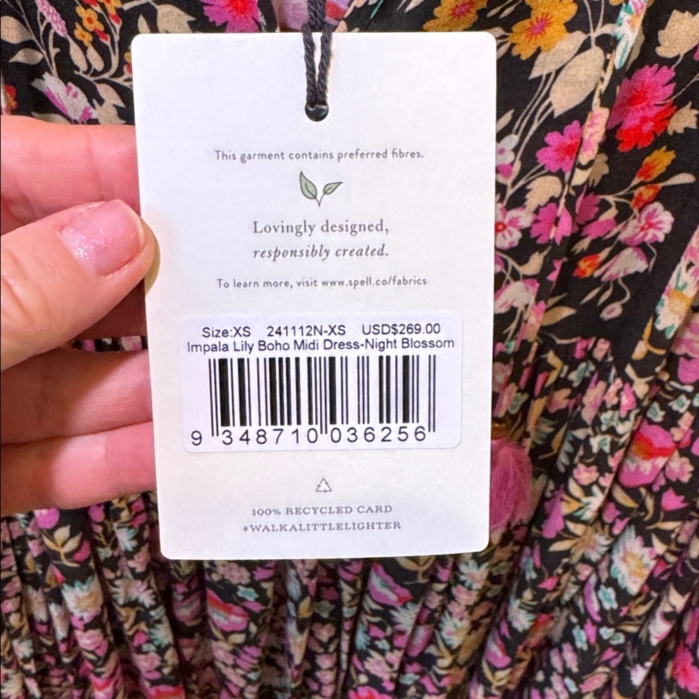 Spell and the Gypsy -Impala Lily Boho Midi Dress -XS - Picture 4 of 7